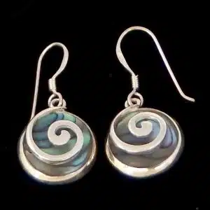 Abalone spiral earring