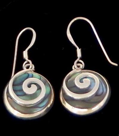 Abalone spiral earring