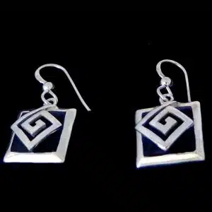 black dangle earrings