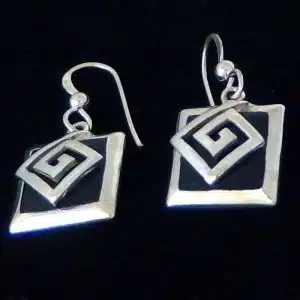 black dangle earrings