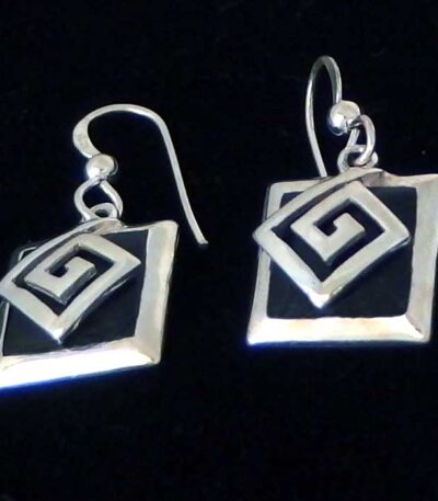 black dangle earrings