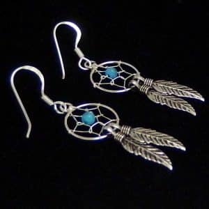 Silver feather earrings NZ