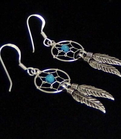 Silver feather earrings NZ