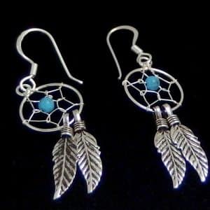 Silver feather earrings NZ