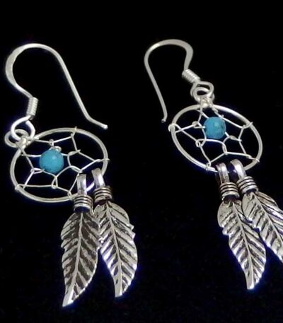 Silver feather earrings NZ