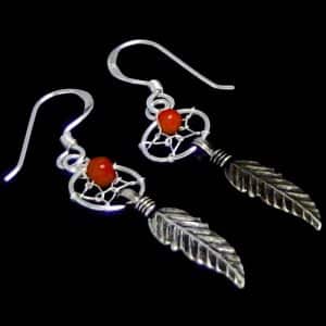 Silver Feather Earrings