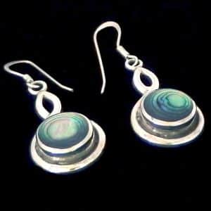 paua silver earrings