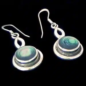 paua silver earrings