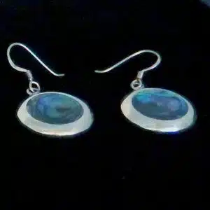 Paua silver earrings
