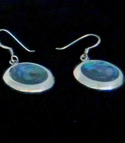 Paua silver earrings