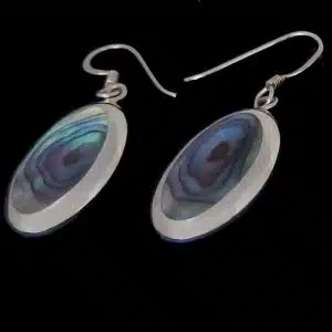 silver PAUA shell earrings
