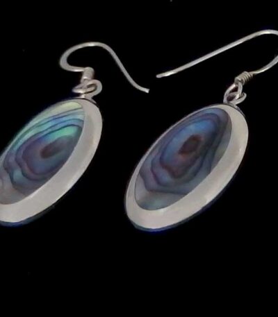 silver PAUA shell earrings