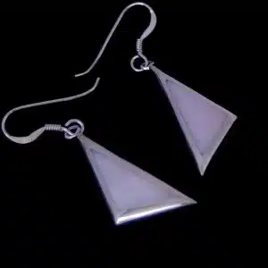 Silver pink earrings