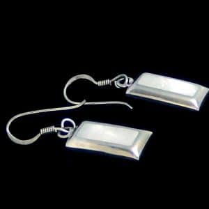 Mother pearl silver earrings