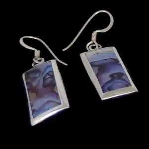 Silver abalone earrings