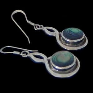 paua silver earrings