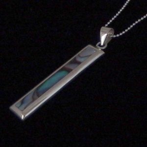 paua silver necklace