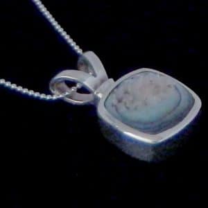 Paua shell necklace silver