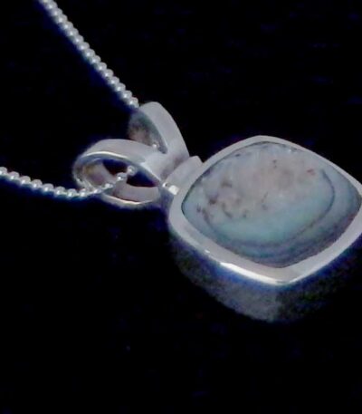Paua shell necklace silver