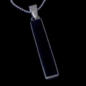 silver black necklace