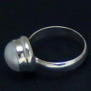 Sterling silver pearl ring