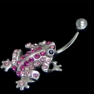 Frog belly button piercing
