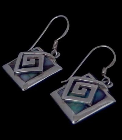 Silver paua earrings NZ