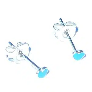 Tiny heart stud earrings