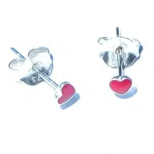 Tiny heart stud earrings