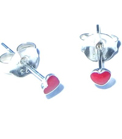 Tiny heart stud earrings