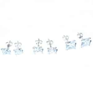 Cubic zirconia stud earring