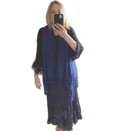 Sleeveless kimono jacket