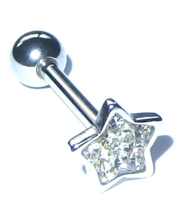 Sparkle tongue barbell