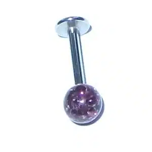 Glitter Ball Lip piercing