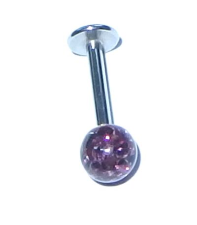 Glitter Ball Lip piercing