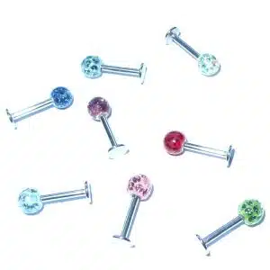 Glitter Ball Lip piercing