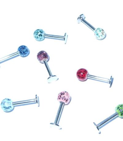 Glitter Ball Lip piercing