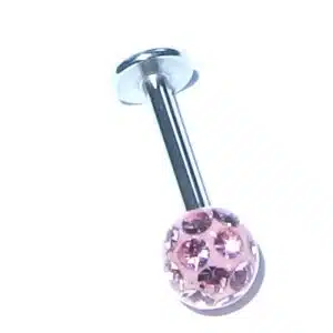 Glitter Ball Lip piercing