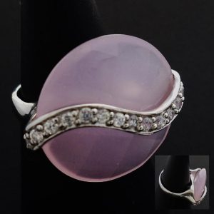 Chunky Silver CZ Ring