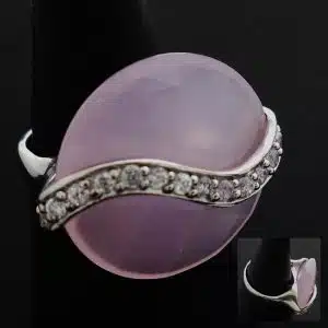 Chunky Silver CZ Ring