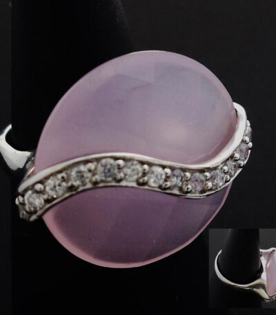 Chunky Silver CZ Ring