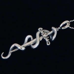 Medical snake symbol pendant