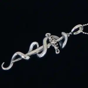 Medical snake symbol pendant