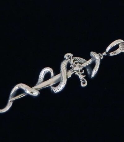 Medical snake symbol pendant