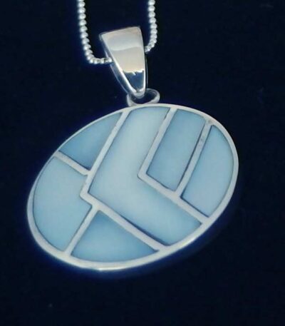 Mosaic mother pearl necklace