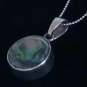 Abalone shell silver necklace NZ