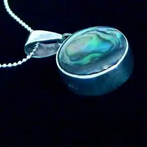 Abalone shell silver necklace NZ