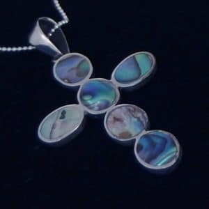 Abalone cross necklace NZ