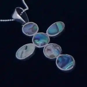 Abalone cross necklace NZ