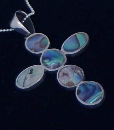 Abalone cross necklace NZ